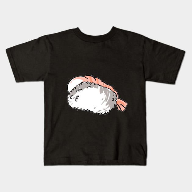 Nigiri ebi - shrimp black Kids T-Shirt by Uwaki